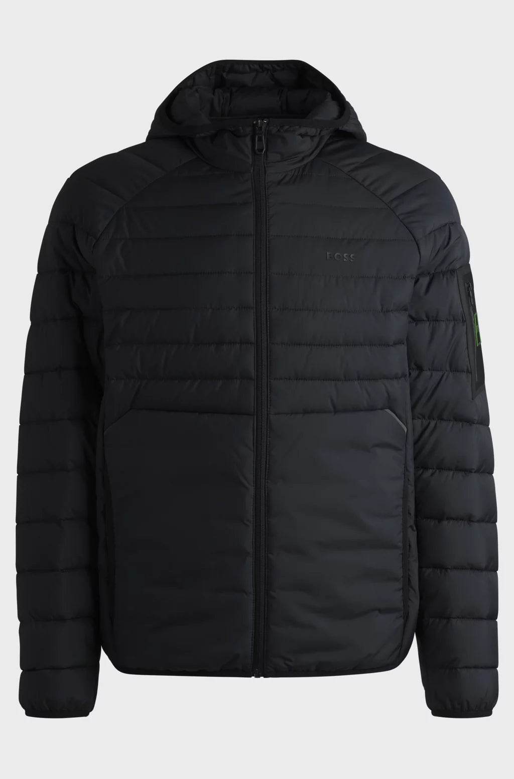 Hugo Boss Water-repellent Padded Jacket With Decorative Reflective Details - Dark Blue hbeu50514761_402_100