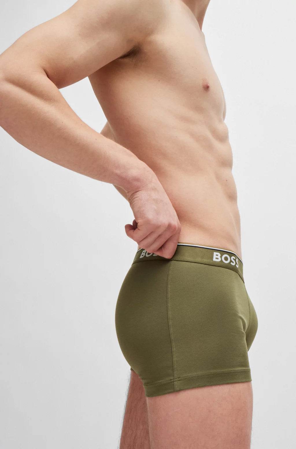 Hugo Boss Three-pack Of Stretch-cotton Trunks With Logo Waistbands hbeu50517827_979_341