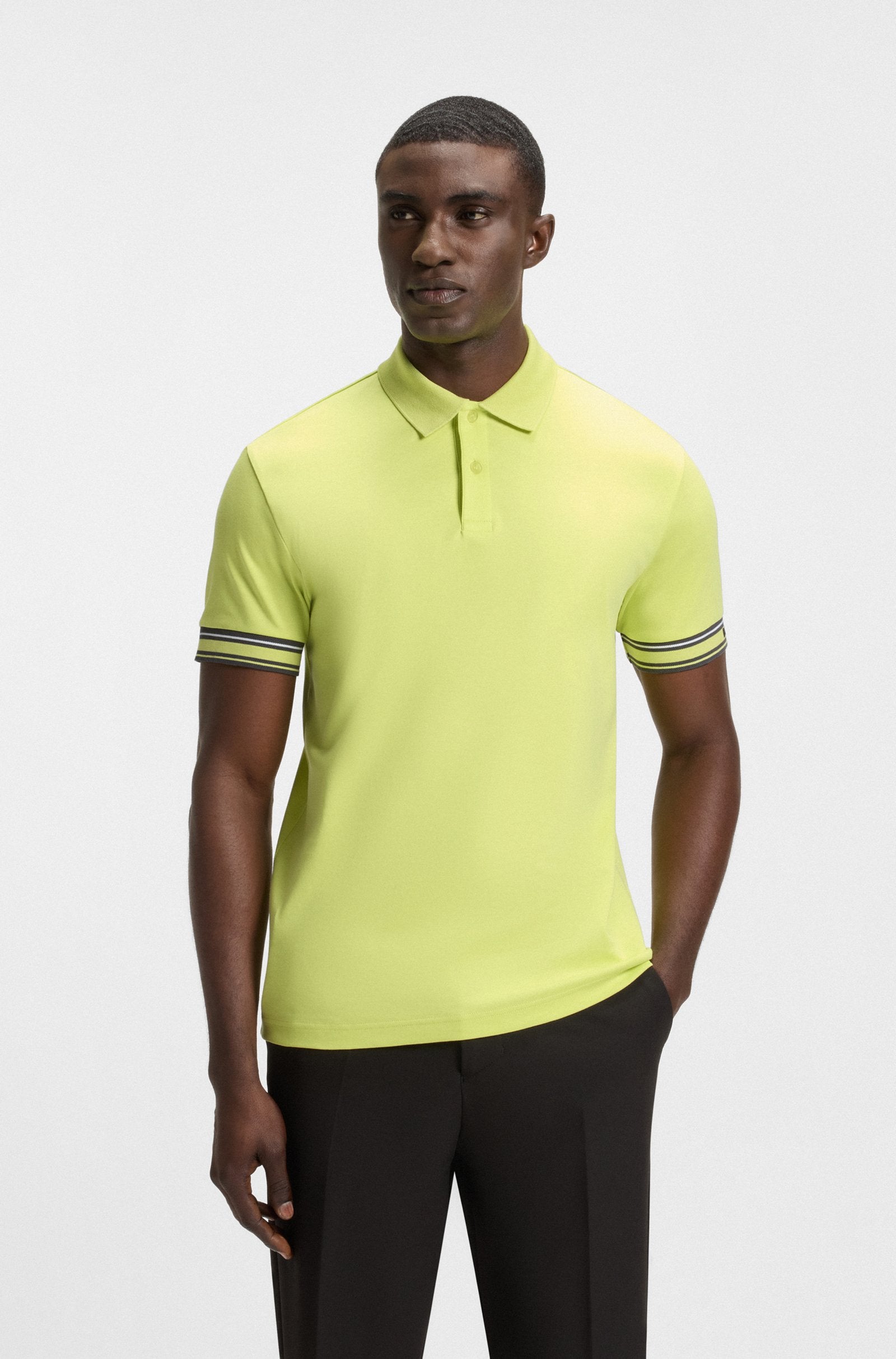Slim Fit Boss Green Polo Hugo Boss Slim-fit Polo Shirt In Cotton