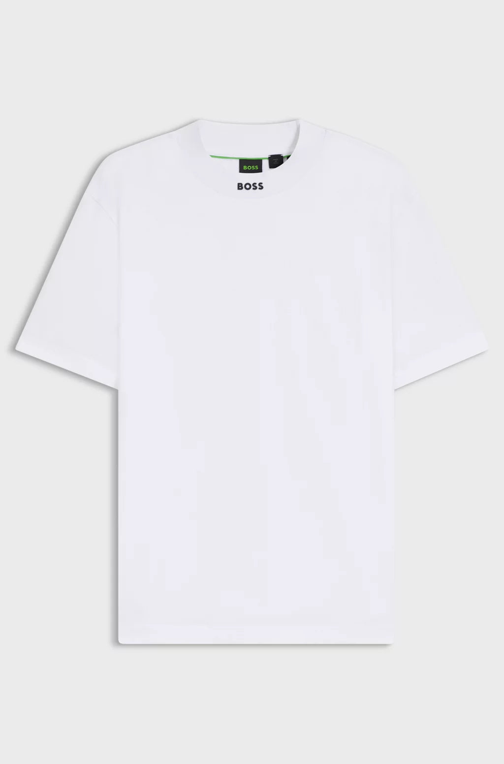 Hugo Boss Relaxed-fit T-shirt in Stretch Cotton With Logo Collar - White hbeu50551139_100_100