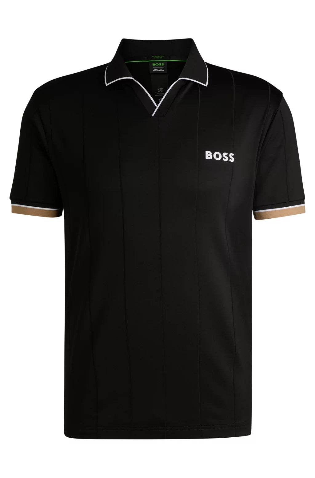 Hugo Boss X Matteo Berrettini Active Polo Shirt With Four-way Stretch - Dark Blue hbna50530768_001_100