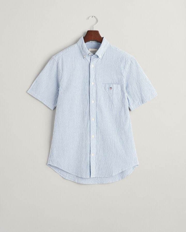 Gant Regular Fit Striped Seersucker Short Sleeve Shirt time__1701431706__202401-3240064-407-flat-fv-1