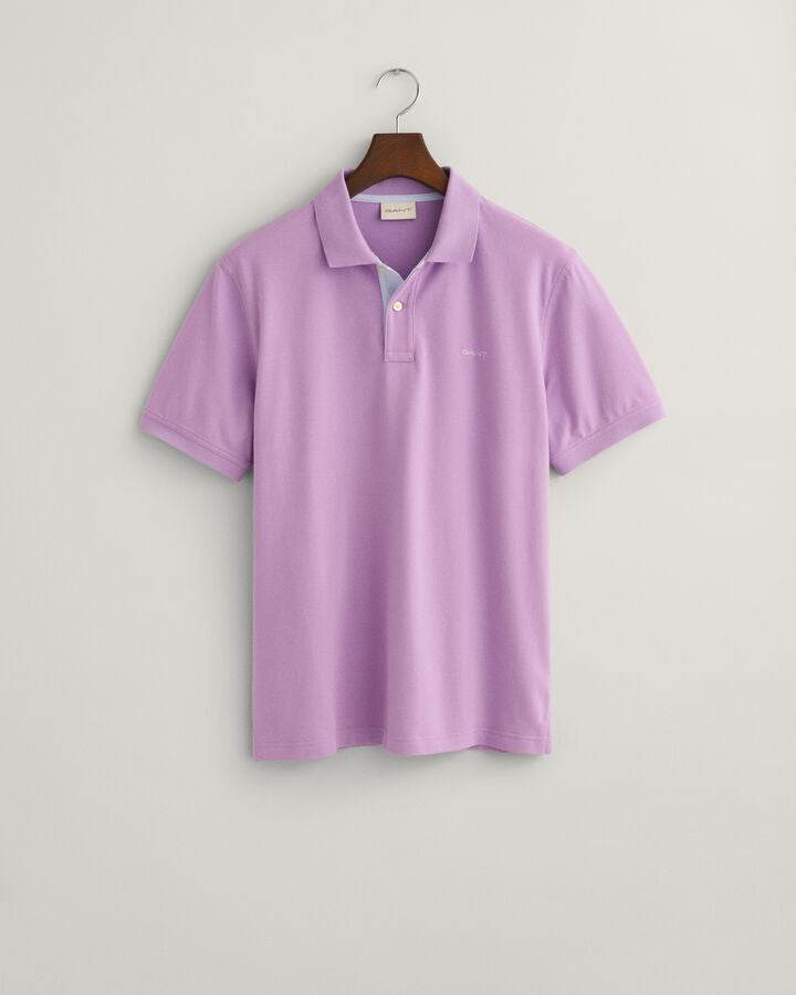 Gant Contrast Piqué Polo Shirt - Orchid Lilac time__1710847822__202402-2062026-527-flat-fv-1
