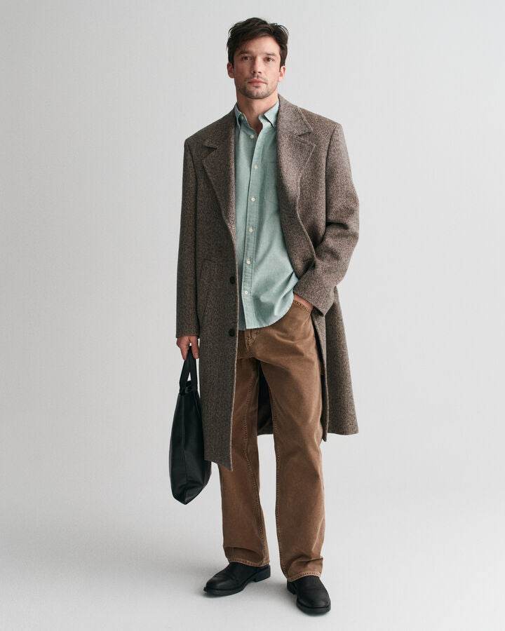 Gant Regular Fit Classic Oxford Shirt - Deep Forest Green time__1717768524__202403-3000200-373-look-fv-1