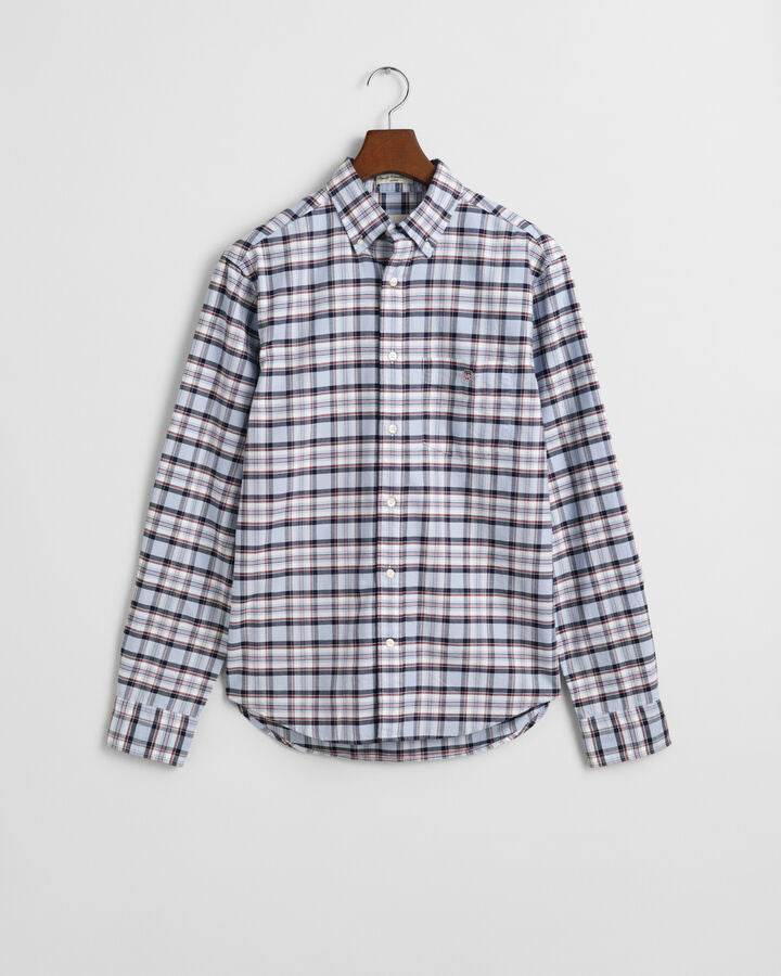 Gant Regular Fit Classic Checked Oxford Shirt - Light Blue time__1724767833__202404-3250009-455-flat-fv-1