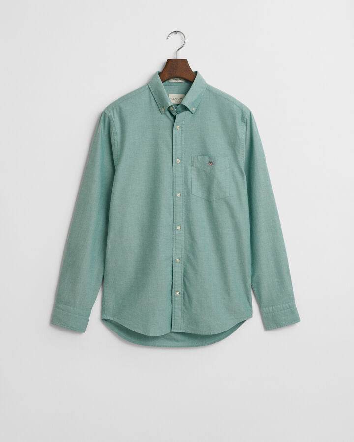Gant Regular Fit Classic Oxford Shirt - Deep Green time__1730731815__202501-3000200-322-flat-fv-1