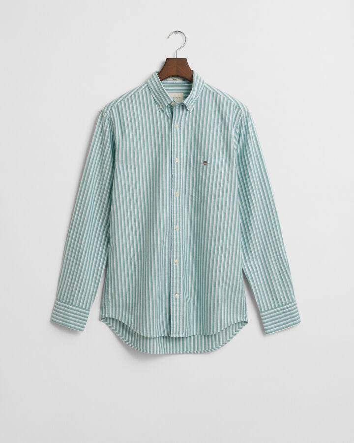 Gant Regular Fit Striped Classic Oxford Shirt - Deep Green time__1730805014__202501-3250028-322-flat-fv-1