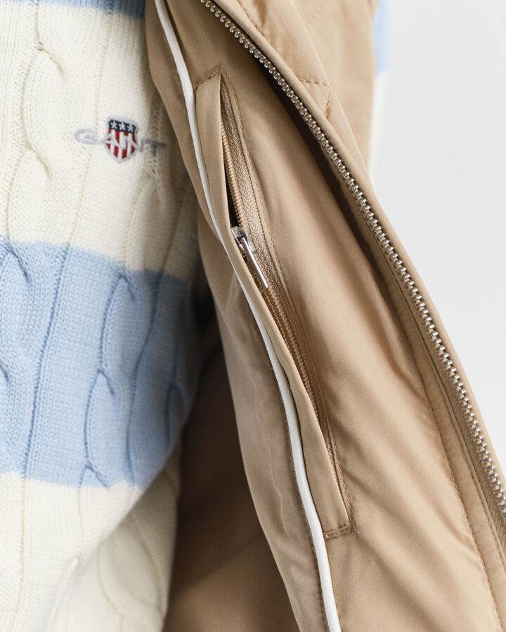Gant Quilted Windcheater Vest - Dark Khaki time__1733242230__202501-7006341-248-crmodel-fv-3