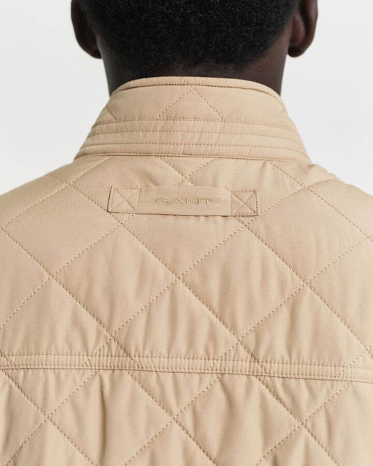 Gant Quilted Windcheater Vest - Dark Khaki time__1733242231__202501-7006341-248-crmodel-fv-2