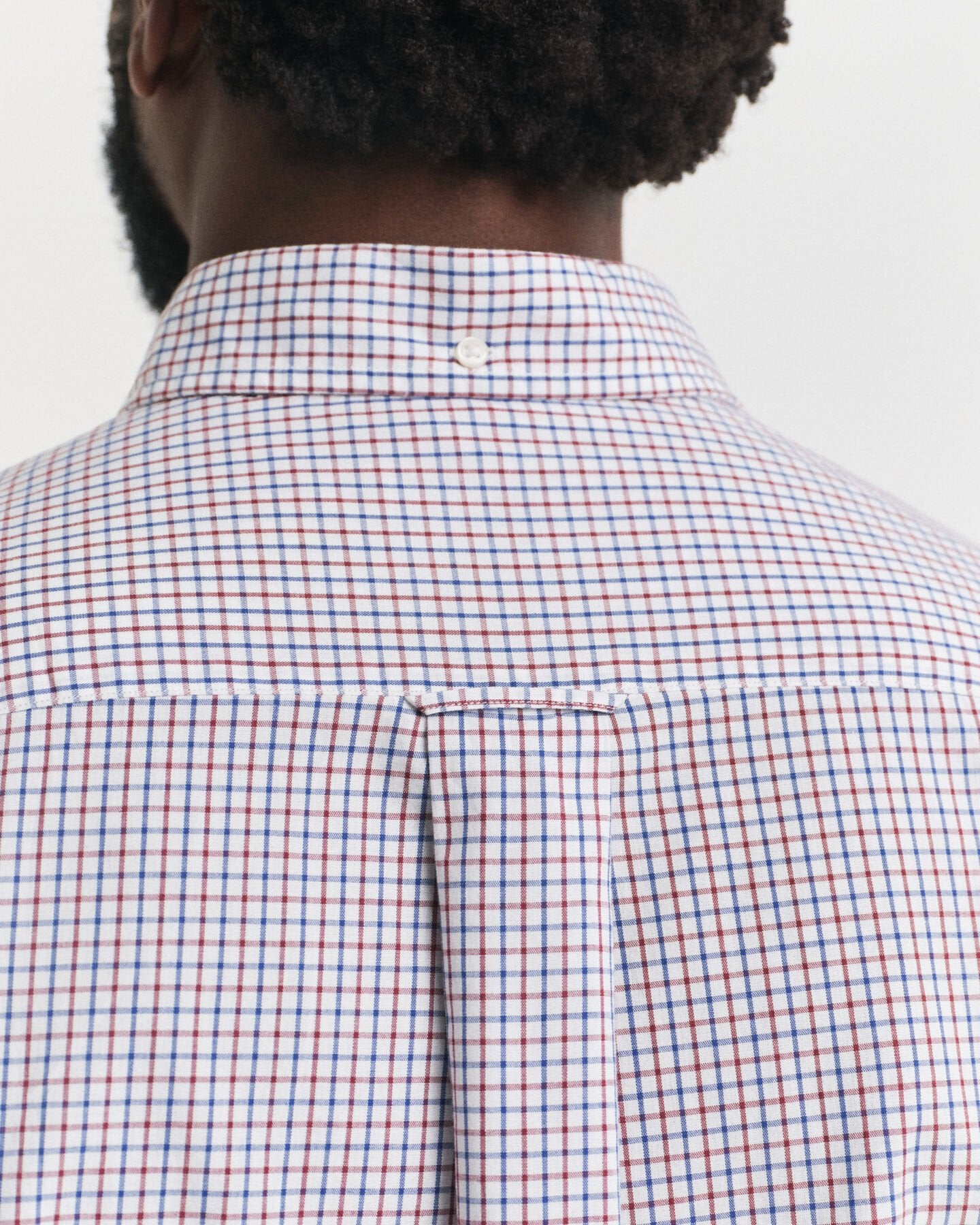 Gant Regular Fit Micro Checked Classic Poplin Shirt - Plumped Red time__1749816919__202503-3250214-604-crmodel-fv-1
