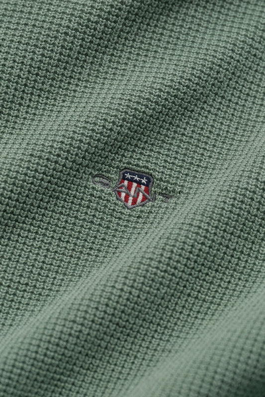 GANT Textured Cotton Half-Zip Sweater - Surplus Mint time__1773330018__202602-8030292-308-detail-fv-1