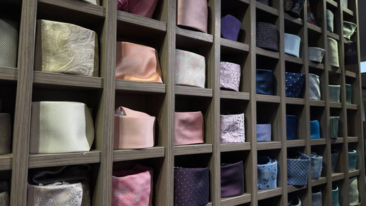 Silk ties and pocket squares in pastel shades at Ryle Menswear, Tralee