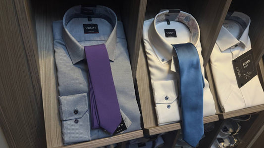 Venti slim fit and modern fit shirts with silk ties at Ryle Menswear, Tralee