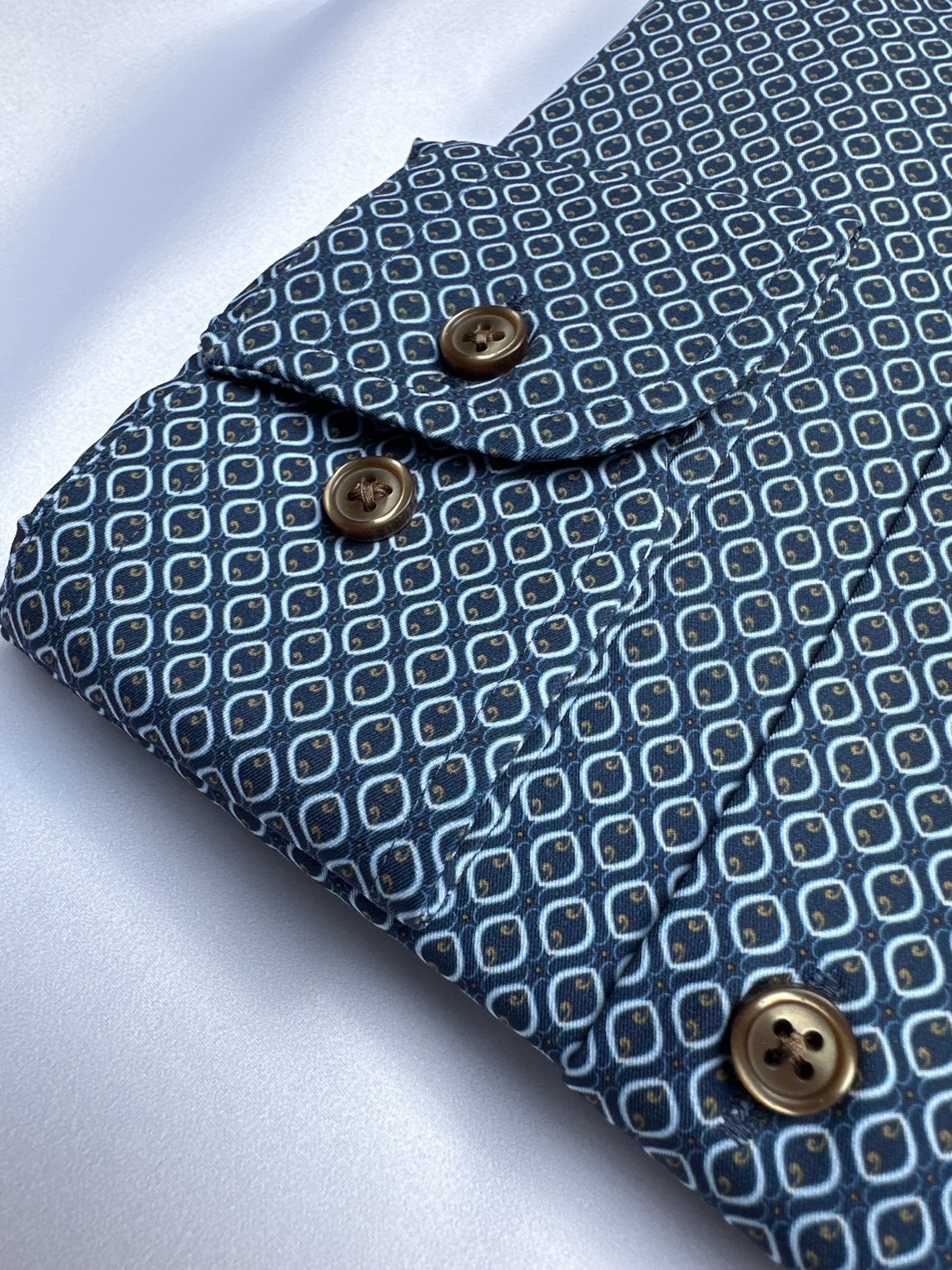 Navy 6th Sense Design shirt, collar and button detail — Ryle Menswear, Tralee