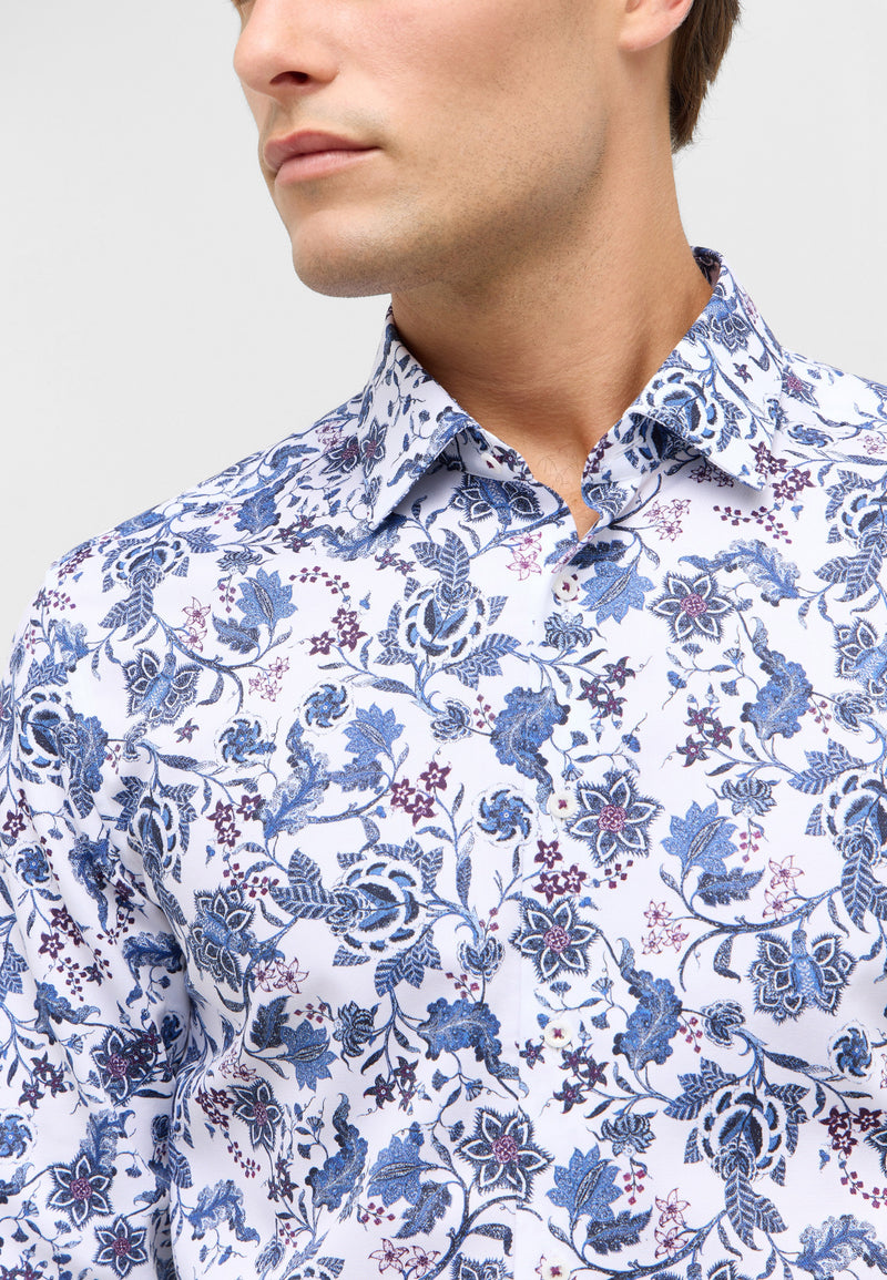 Eterna SLIM FIT Shirt 1021/17 F171 - Denim Printed 1021_F17117-5