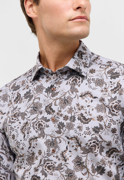 Eterna Slim Fit Shirt 1021/31 F171 - Silver Printed 1021_F17131-5