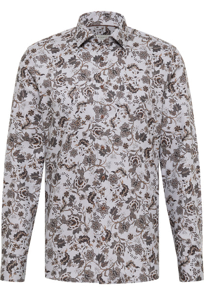Eterna Slim Fit Shirt 1021/31 F171 - Silver Printed 1021_F17131-6
