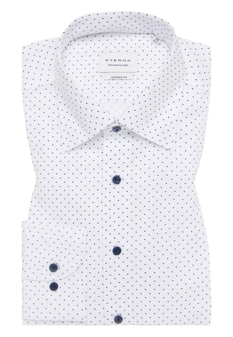 Eterna MODERN FIT Shirt 1022/00 X11U - White Printed 1022-00x11u-1