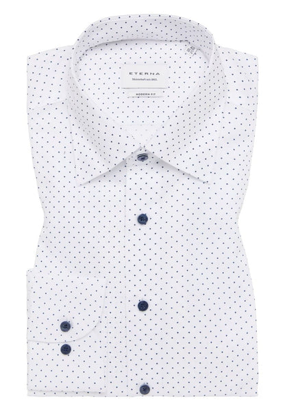 Eterna MODERN FIT Shirt 1022/00 X11U - White Printed 1022-00x11u-1