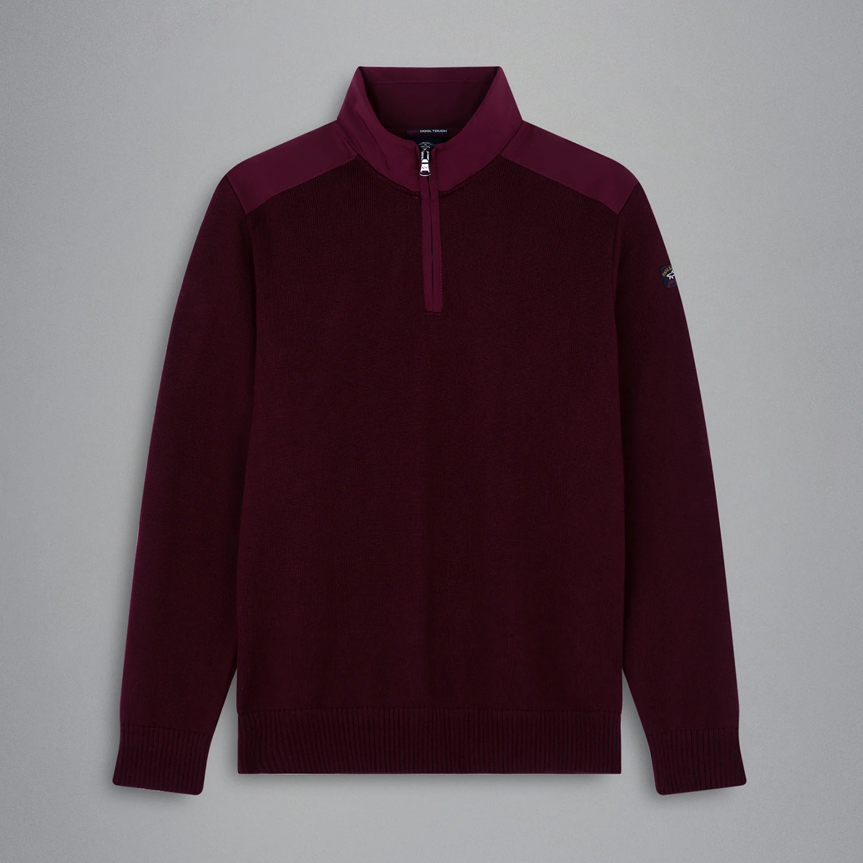 Paul & Shark Virgin Wool Half-Zip Sweater - Bordeaux 12311135_411-2