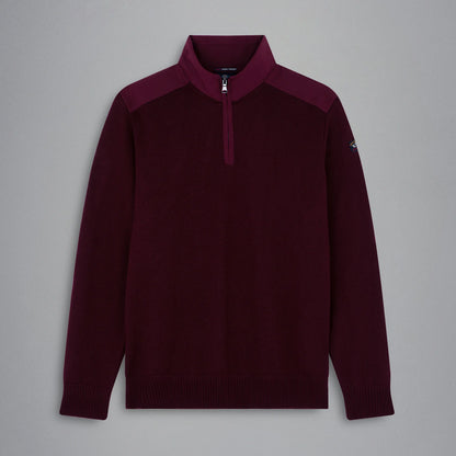 Paul & Shark Virgin Wool Half-Zip Sweater - Bordeaux 12311135_411-2