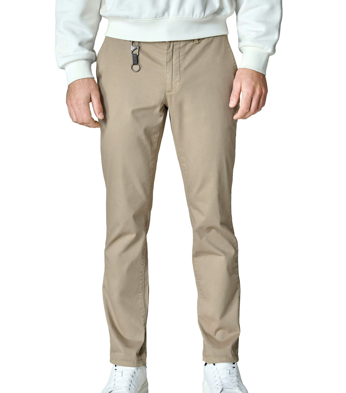 Casa Moda Chris chinos in Tiger's Eye beige, worn