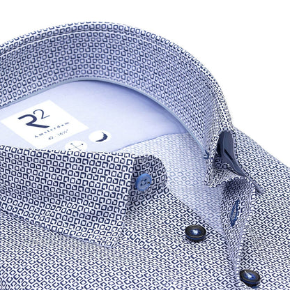 R2 Amsterdam Long Sleeve Shirt 128.hbd.077 014 - Blue 128.HBD.077_014_2