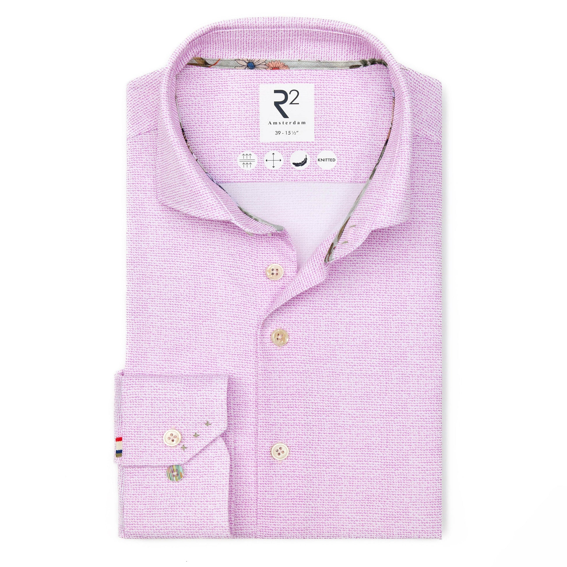 R2 Amsterdam Knitted Long Sleeve Shirt 128.wsp.002 - PINK 128.WSP.002_087_1