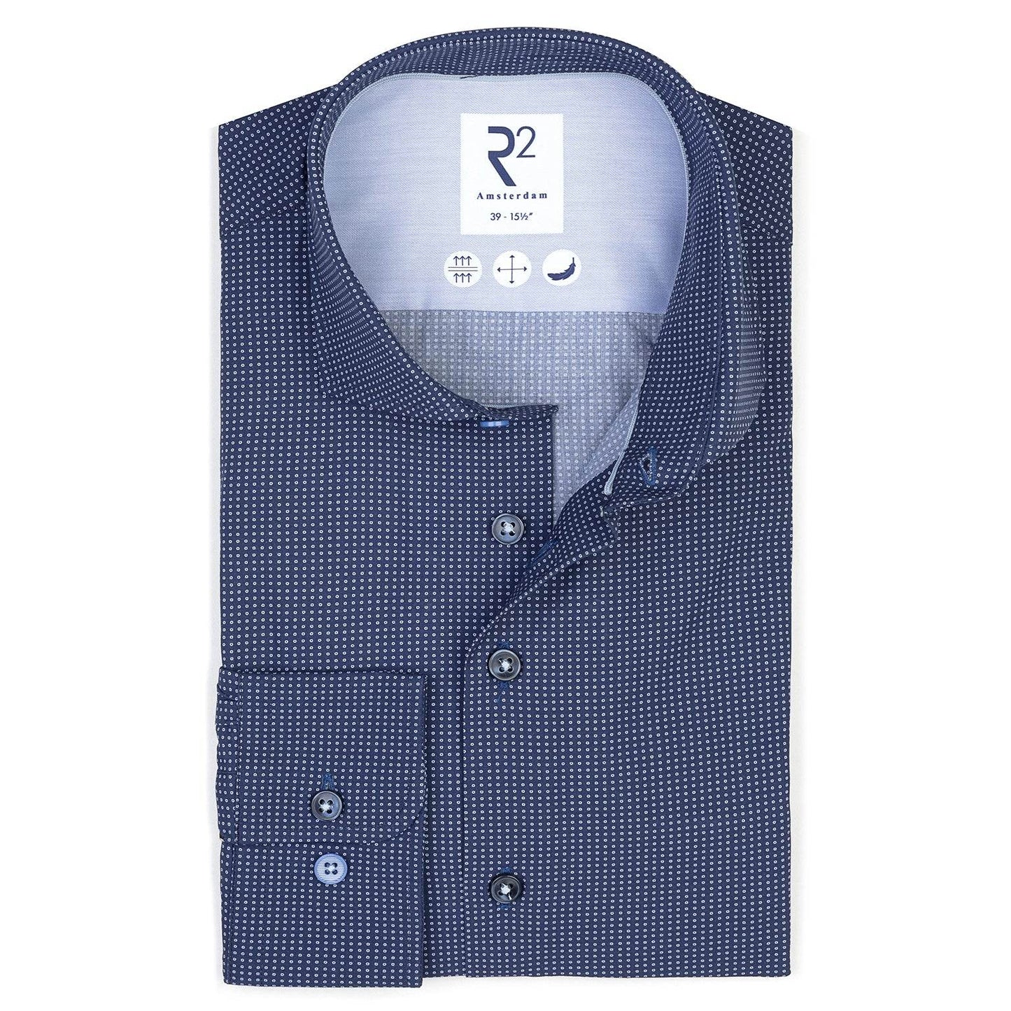 R2 Amsterdam Poplin LS Shirt 128.wsp.081 - Blue 128.WSP.081_014_1
