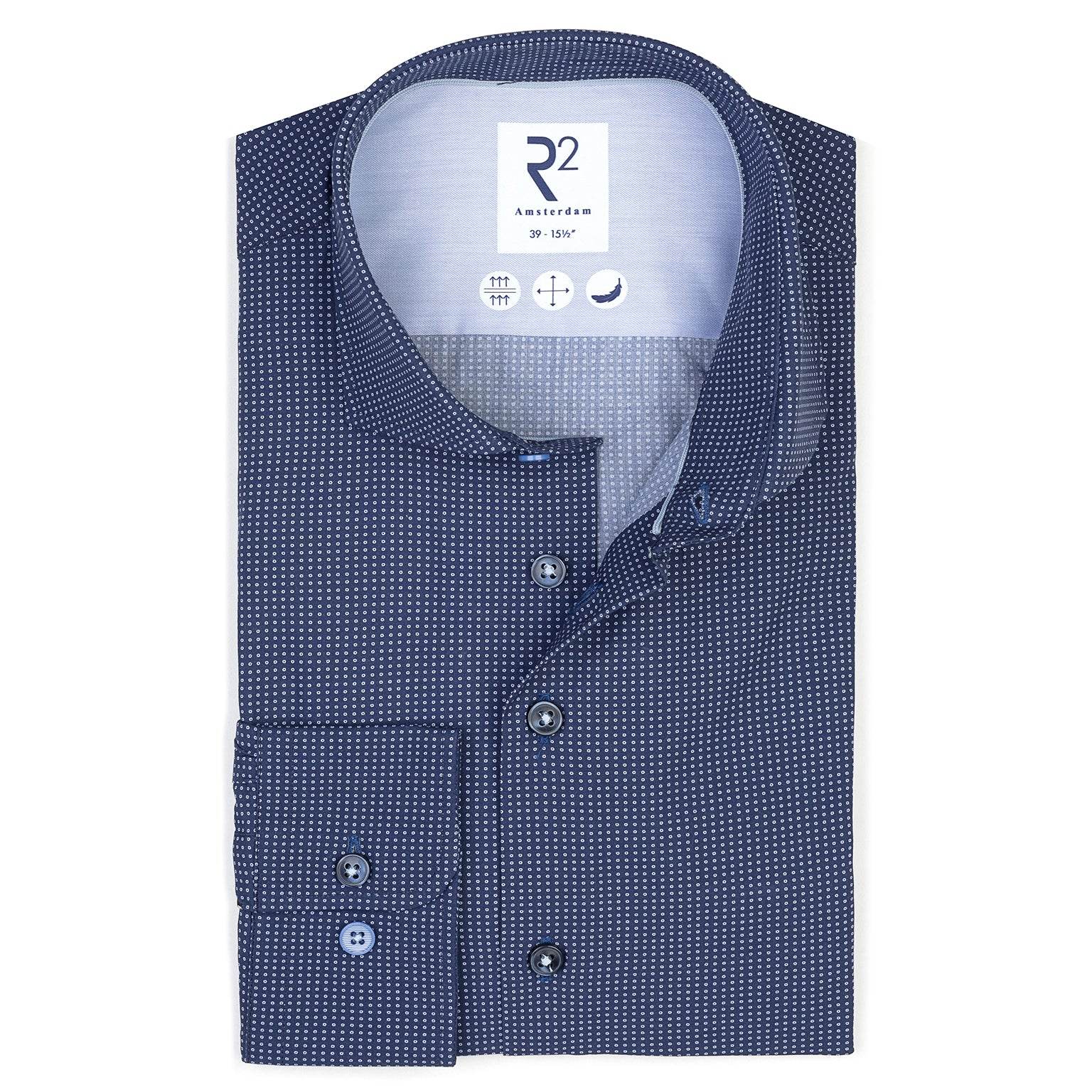 R2 Amsterdam Poplin LS Shirt 128.wsp.081 - Blue 128.WSP.081_014_1
