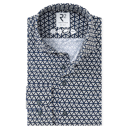 R2 Amsterdam Printed Jersey Shirt - Blue 134.WSP.005_014_1