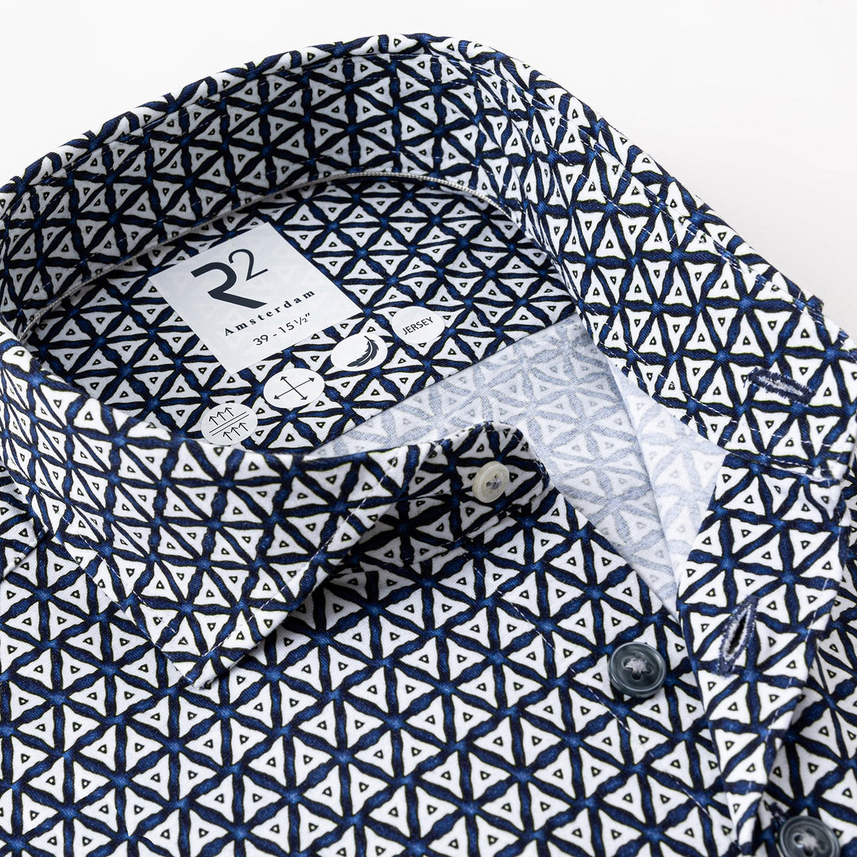 R2 Amsterdam Printed Jersey Shirt - Blue 134.WSP.005_014_2