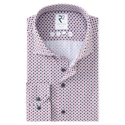R2 Amsterdam Printed Travel Shirt MAUVE 134.WSP.008_084_1