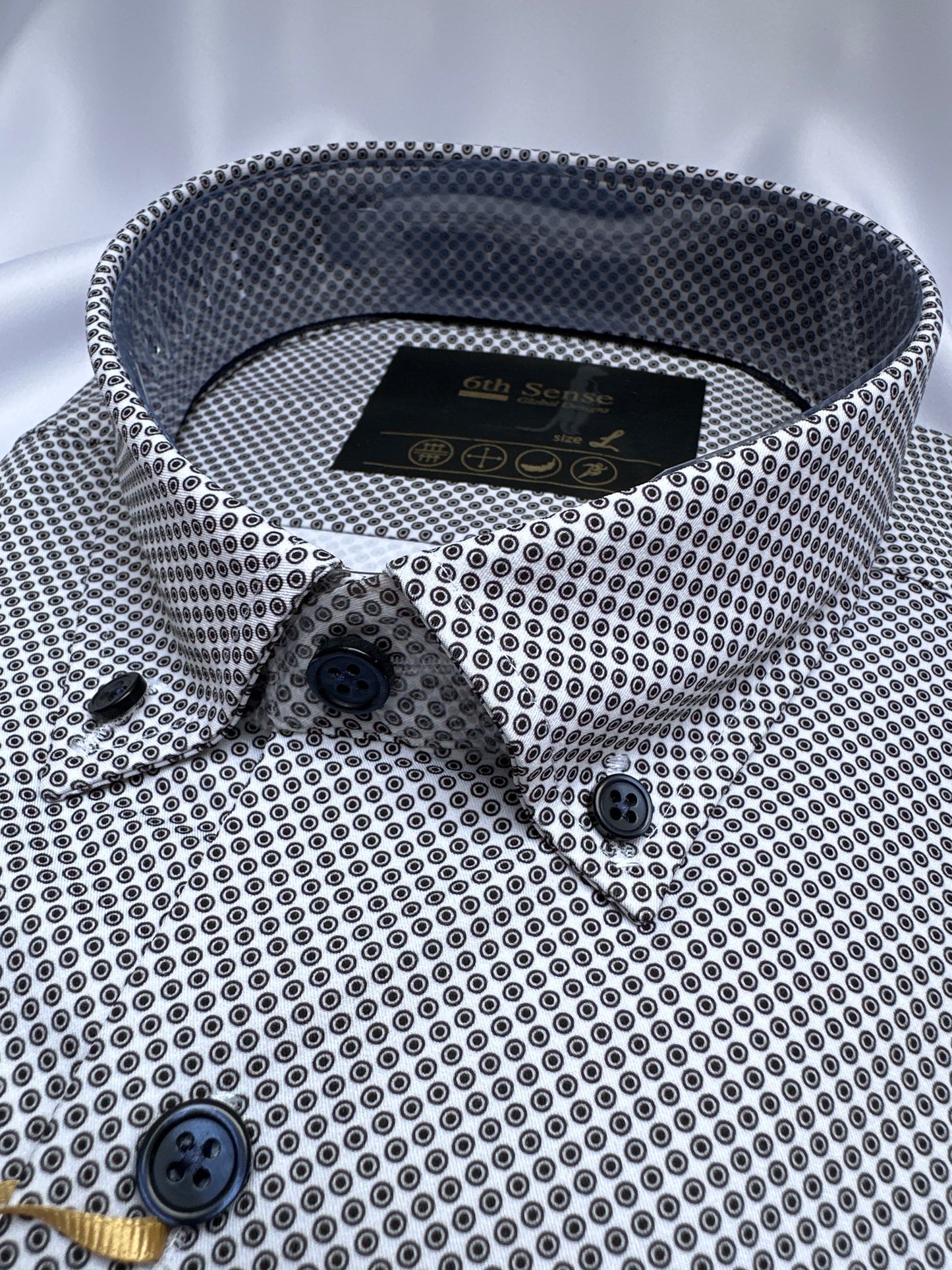 6th Sense Design performance shirt in grey at Ryle Menswear, Tralee