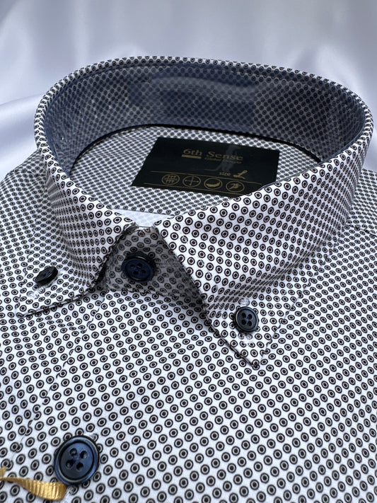6th Sense Design performance shirt in grey at Ryle Menswear, Tralee