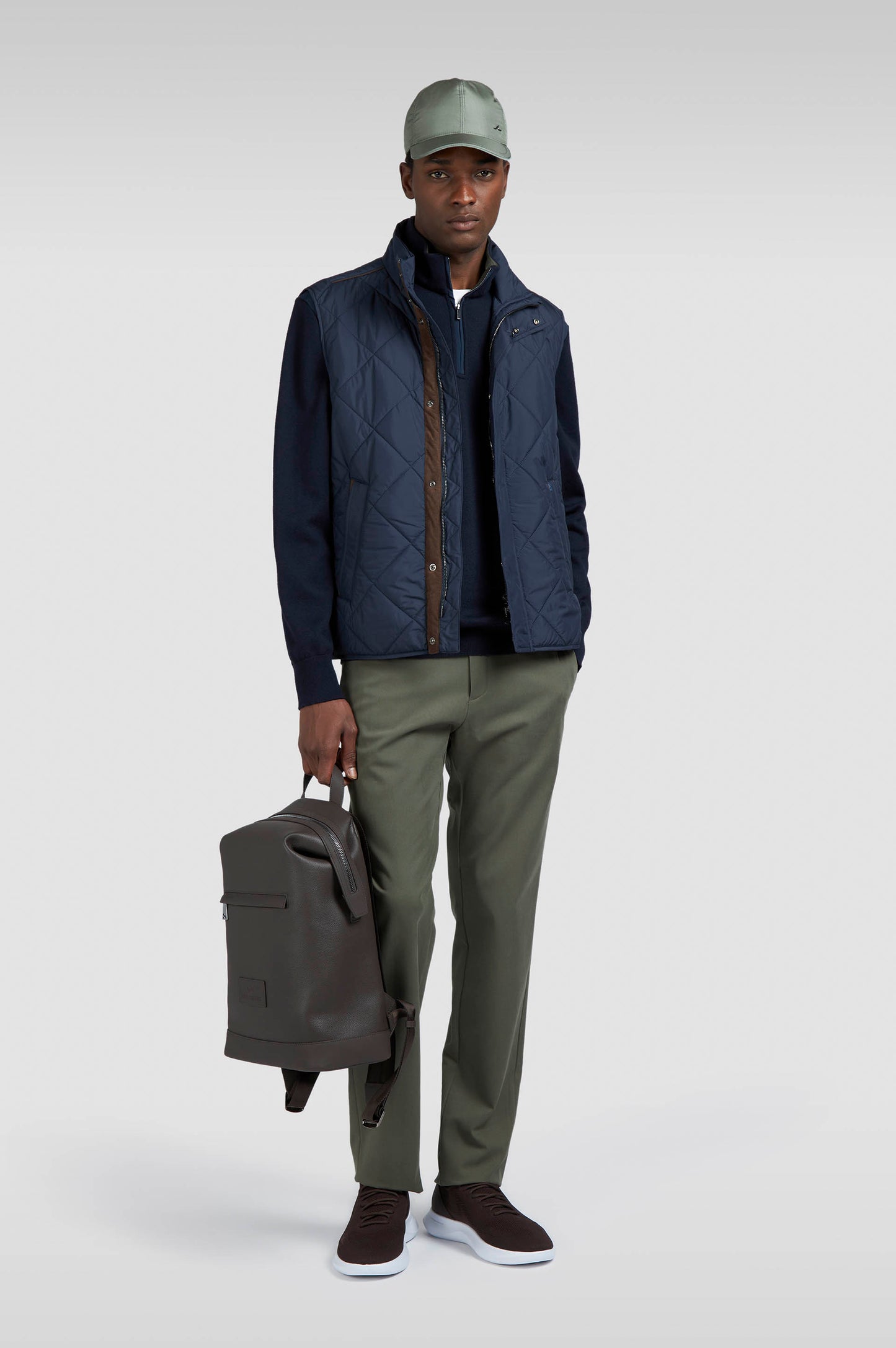 Paul & Shark Typhoon® Platinum Soft Cool Touch wool half zip - Dark Blue 15311131-050-lf-v