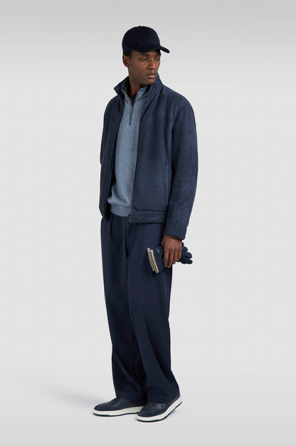 Paul & Shark Half-zip Typhoon® Platinum Sweater in Soft Cool Touch Wool - Vapor Blue 15311133-200-lf-v