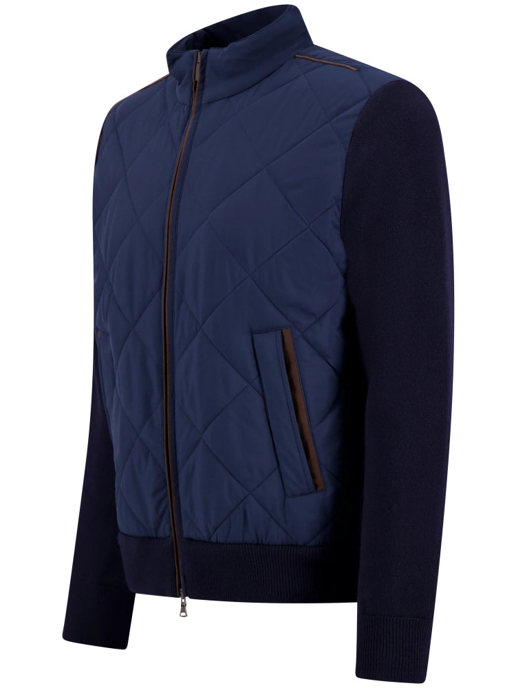Paul & Shark Quilted Hybrid Knit Blouson – Navy Blue 15311220050-2