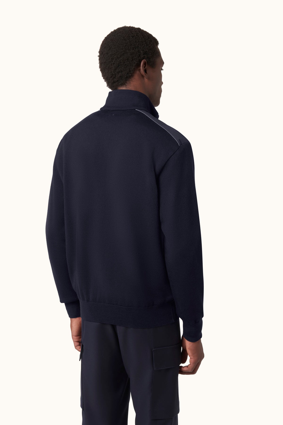 Paul & Shark Wool Half-Zip Sweater with Typhoon Details - Blue 16311153-050-ab