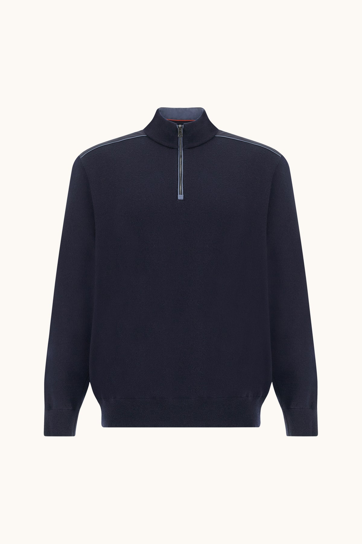 Paul & Shark Wool Half-Zip Sweater with Typhoon Details - Blue 16311153-050-f