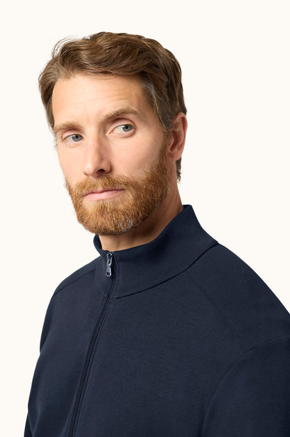Paul & Shark Active Fleece Zip-Up Sweatshirt - Blue 16311809-050-ad
