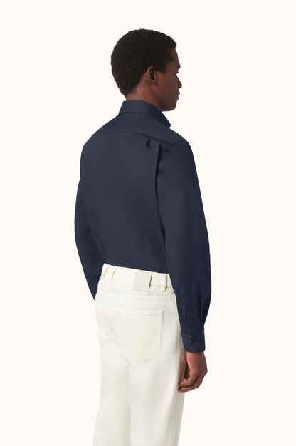 Paul & Shark Cotton Poplin Shirt - Dama Blue 16313135CF-013-ab