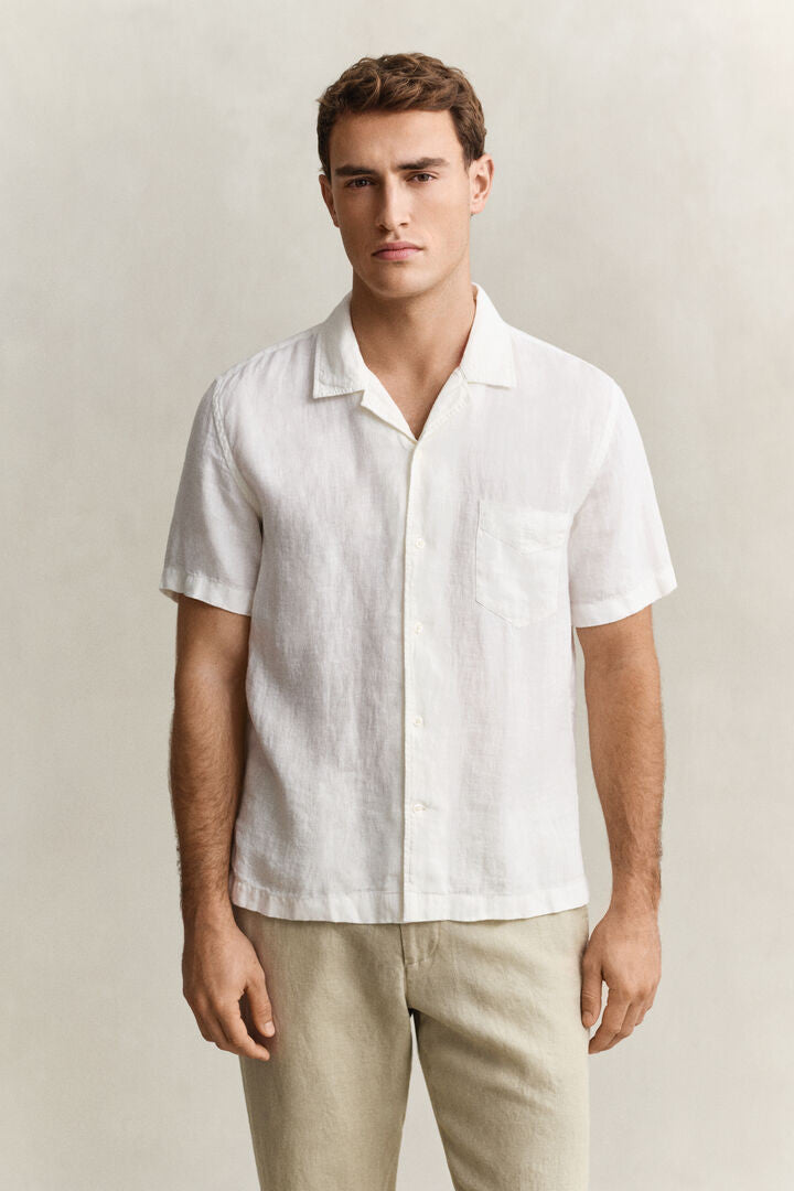 Gant Short Sleeve Linen Shirt 1774621919_8083_019044_WHITE