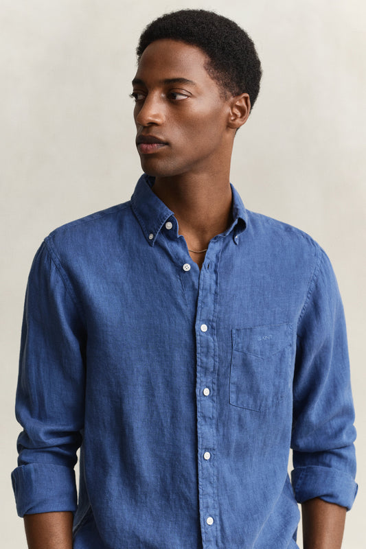 Gant Reg GMNT Dyed Linen Shirt XXL 1774625002_5621_019042_VINTAGE_BLUE