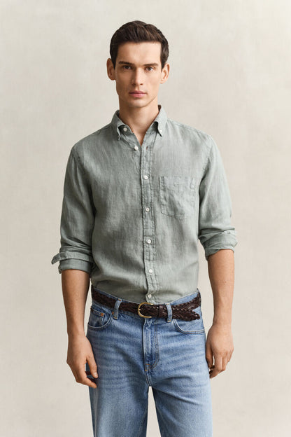 Gant Reg GMNT Dyed Linen Shirt 1774625507_3962_019041_GREEN_alternate