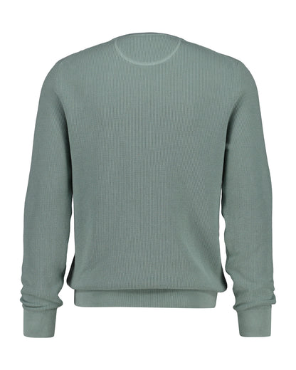 Gant Micro-Textured Cotton Crew Neck Jumper 1774627453_3025_018913_GREEN_alternate