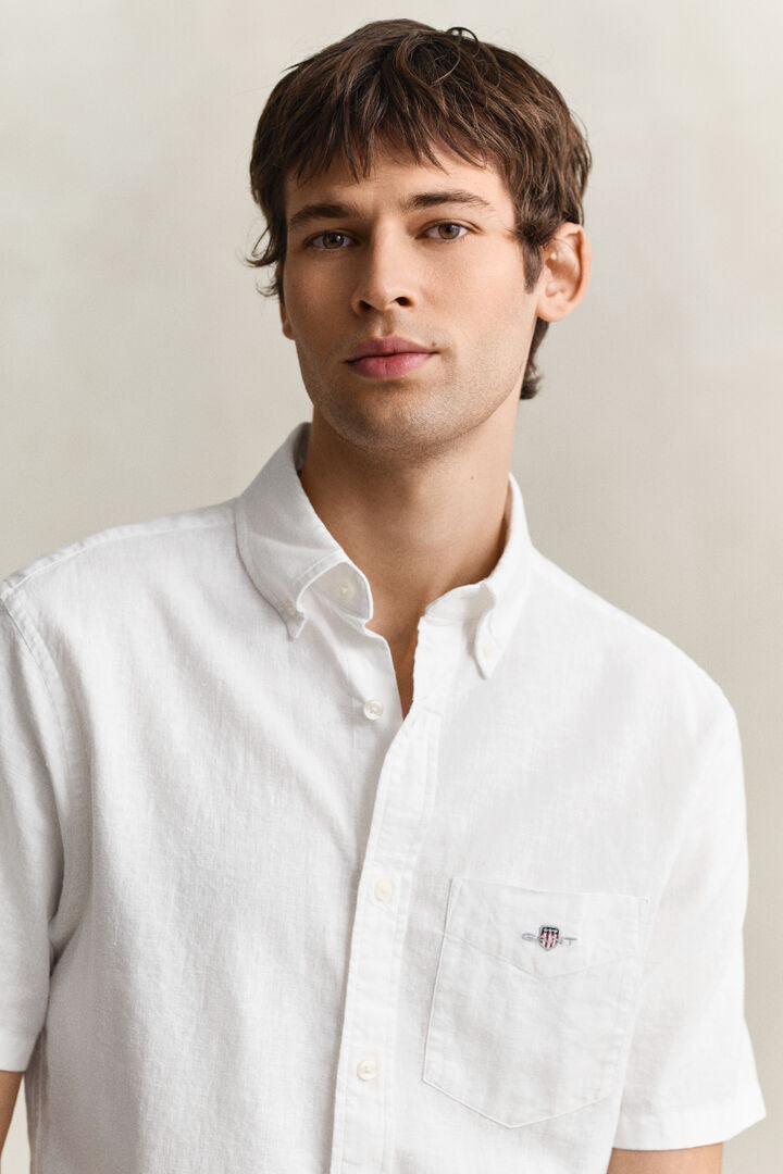 Gant Reg Cotton Linen Short Sleeve Shirt XXL 1774629172_4776_018910_WHITE