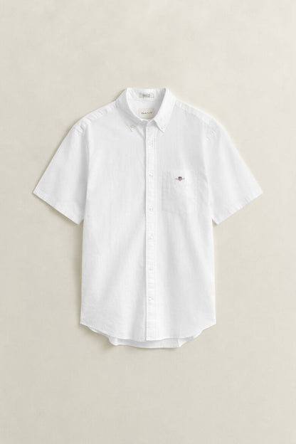 Gant Reg Cotton Linen Short Sleeve Shirt 1774629277_3903_018910_WHITE_alternate