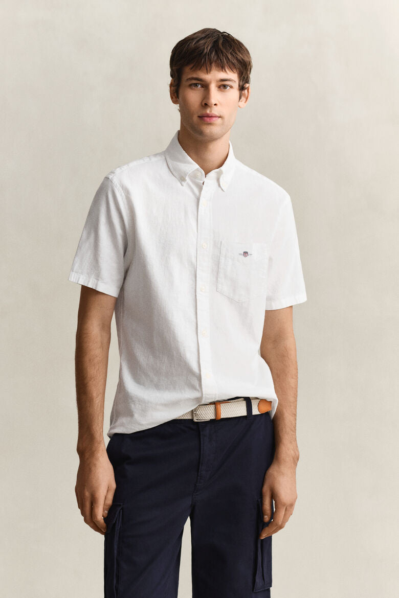 Gant Reg Cotton Linen Short Sleeve Shirt 1774629277_7901_018910_WHITE_alternate