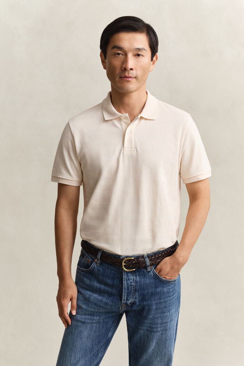 Gant Texture Stripe Short Sleeve Polo 1774630310_0588_018906_CREAM_alternate